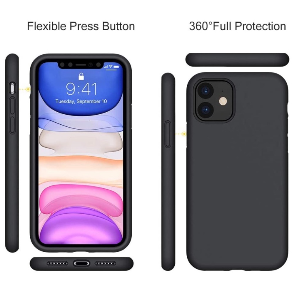 NEW, iPhone 11 Case, Ultra Thin, Matte Black, Minimalist Phone Case - Picture 3 of 4